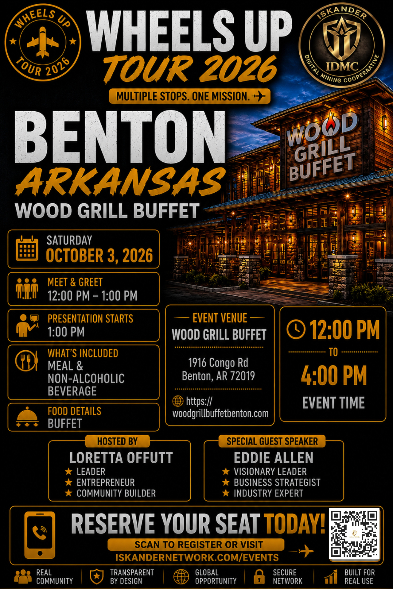 Benton Arkansas event flyer