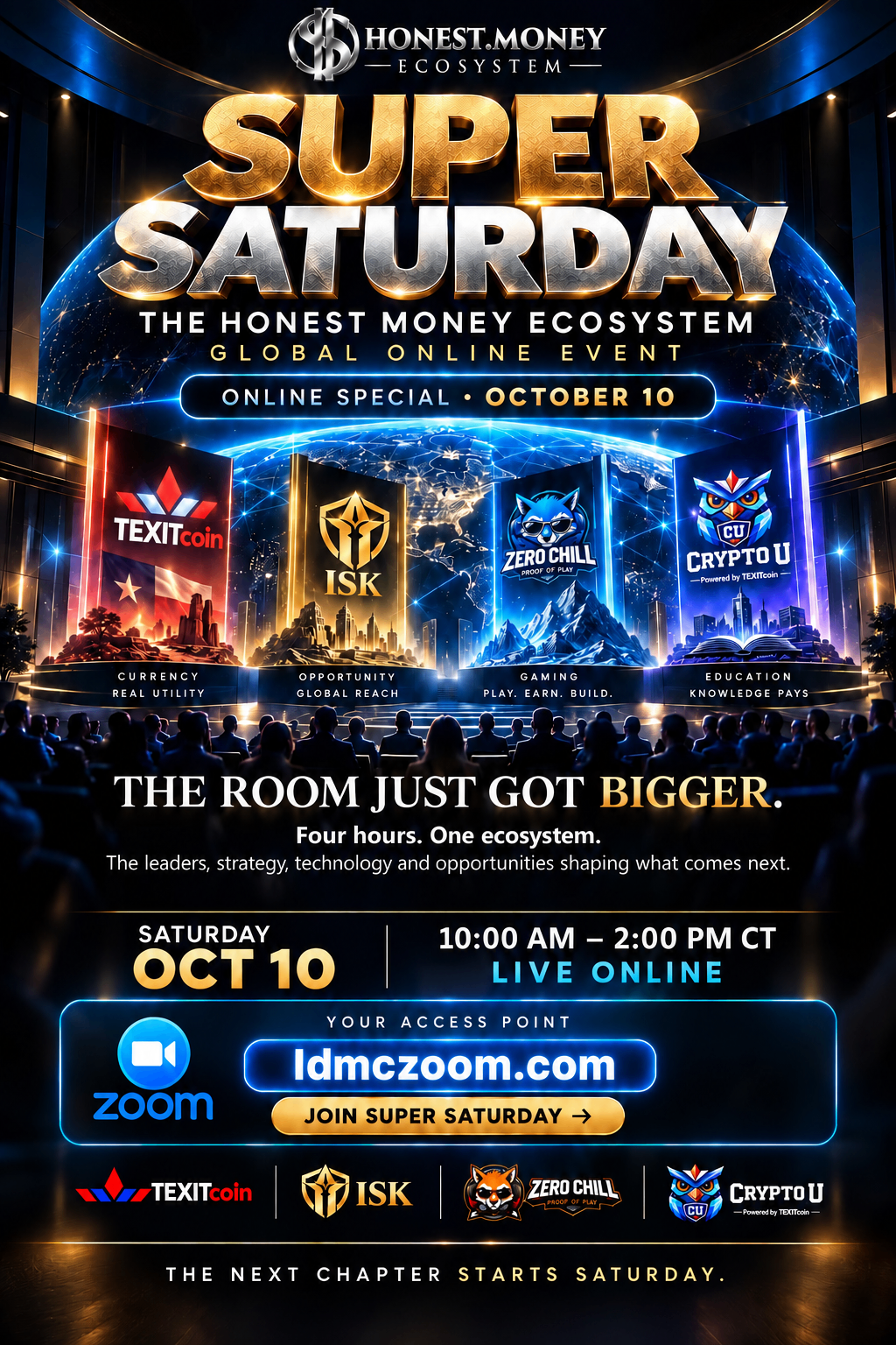 Super Saturday Online via Zoom event flyer